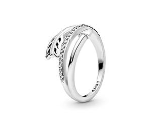 Pandora Anillo con diseño de flecha envolvente, talla 58