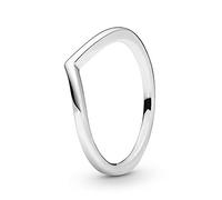 Pandora Anillo con diseño de hueso de la suerte de plata de ley pulida, talla 58