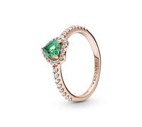Pandora Anillo Corazón Brillante Elevado Verde en Verde | 50