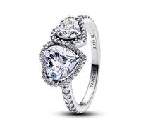 Pandora Anillo Corazones Halo Brillante 193659C01 54