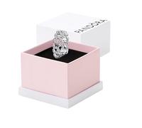 Pandora Anillo de cadena para mujer plata Pavé 193557C01, 56/17,8, Plata de ley, Zirconia cúbica