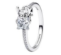 PANDORA Anillo de mujer Disney Stitch & Stone plata 193740C01, 58/18,5, Plata de ley, Zirconia cúbica