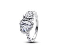 Pandora Anillo Corazones Halo Brillante 193659C01 52