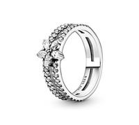 Pandora Pandora Anillo Doble en plata de ley Copo de Nieve Brillante 199236C01 50