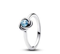 Pandora Anillo en plata de ley Círculo Eternity Azul Aguamarina 192993C03 54