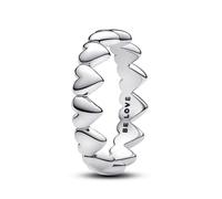 Pandora Anillo en plata de ley Fila de Corazones 193427C00 50