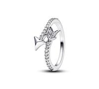PANDORA Anillo para mujer con flecha brillante, plata 193619C01, 56/17,8, Plata de ley, circonita