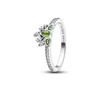 PANDORA Anillo para mujer de la princesa Disney Tiana Tiara Plata 193653C01, 52/16,6, Plata de ley, Zirconia cúbica