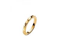 PANDORA Anillo para mujer ondulado dorado 163885C00, 58/18,5, Plata de ley, Sin piedras preciosas