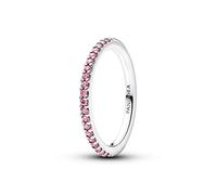 PANDORA Anillo para mujer Plata Brillante Rosa Banda 192999C02