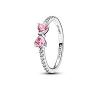 Pandora Anillo Lazo Rosa Brillante con Circonitas Cúbicas en Plata de Ley | 50