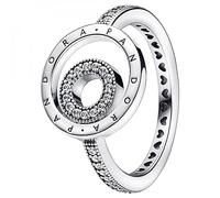 PANDORA Anillo Signature Logo Círculos Pavé 192316 C01 56 MUJER