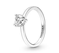 Pandora Moments Colgante con 2 corazones de plata de ley y chapado en oro rosa de 14 quilates con circonita cúbica transparente y elegante rosa fantasía y cristal rosa phlox