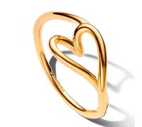 Pandora Essence 164361C00-52 - Anillo pequeño con Forma de corazón (aleación chapada en Oro de 14 Quilates, tamaño: 52)
