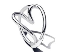 Pandora Anillo para Mujer con corazón de Plata 193288C00, 58/18,5, Plata de, No es una Piedra Preciosa