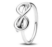 Pandora Moments 193759C01-54 Bague nœud Infini en Argent Sterling Avec oxyde de Zirconium Taille 54, Argent Sterling, Zircone cubique