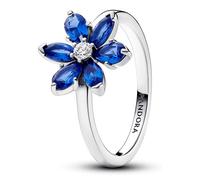 Pandora Anillo en plata de ley Herbario Brillante Azul 193000C01 56