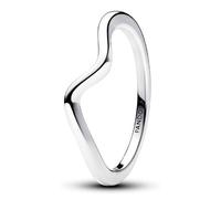 Pandora Timeless Anillo con diseño de onda de plata de ley, talla 50