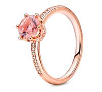 Pandora Anillos Anillo Solitario Corona Brillante Rosa 188289C01