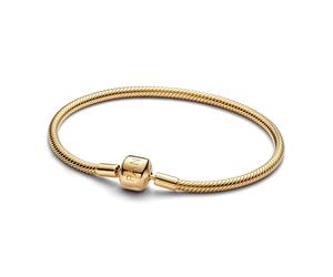 Pandora Barrel Clasp Snake Chain Bracelet 563390C00, 23 cm, Oro amarillo, Sin gemas