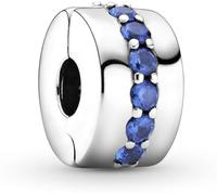 PANDORA Clip Brillo Azul 791972C01 mujer plata