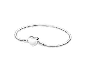 PANDORA Brazalete Snake Chain Sterling Silver Bracelet with engravable Heart Clasp 599206C00-16 Marca