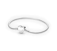 PANDORA Brazalete Snake Chain Sterling Silver Bracelet with engravable Heart Clasp 599206C00-21 Marca