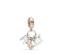 PANDORA Charm 787785CZ mujer plata y rose