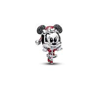 PANDORA Moments 794218C01 - Abalorio de Navidad de Minnie Mouse (plata de ley, compatible con Moments)