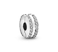 PANDORA Charm 798422C01 - Tope de clip (doble línea)
