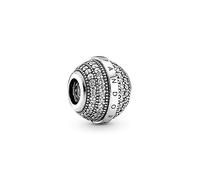 PANDORA Charm 799489C01 Pavé y logo plata mujer