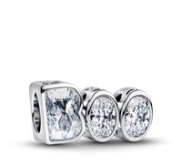 PANDORA Moments BOO 794060C01 - Abalorio de plata de ley con circonita, compatible con Moments, color plateado