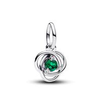 Pandora Charm Colgante Círculo Eternity Verde con Circonitas Cúbicas en Plata de Ley