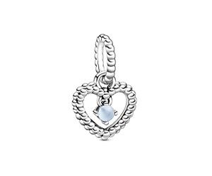 Pandora Charm Colgante Corazón de Esferas Azul Cielo 798854C07