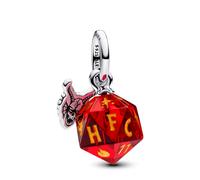Pandora Charm Colgante Dado Club del Fuego Infernal de Stranger Things en Plata de Ley