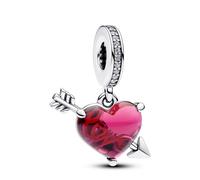 Pandora Charm Colgante de Cristal de Murano Corazón Rojo y Flecha 793085C01