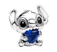 Pandora Charm Stitch Corazón Azul de Disney en Plata de Ley