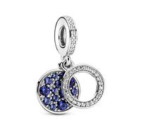 Pandora Charm Colgante Doble Disco Azul 799186C01