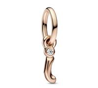 Pandora Moments Colgante con diseño de letra i chapado en oro de 14 quilates con circonitas cúbicas transparentes