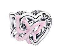 Pandora Charm Colgante Plata de Ley 925 Corazón Rosa Mariposa 794475C01