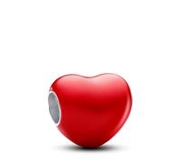 Pandora Moments Dije de plata de ley con diseño de corazón con esmalte rojo que cambia de color