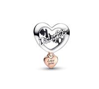 Pandora Charm Corazón Te Quiero Hija en Plata de Ley