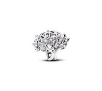 PANDORA Charm de Árbol de la Vida trabajado en plata de ley 925 con circonia cúbica y cristales, colgante con motivo de árbol, compatible con Moments, 794486C01