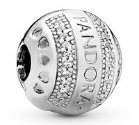Pandora Charm de Clip Redondo del Logotipo de Pandora 797433CZ