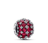 Pandora Charm en plata de ley Redondo Brillante en Pavé Rosa 792630C03