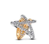 Pandora Charm Estrella Cruzada Brillante en Plata de Ley