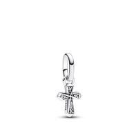 Pandora Charm Mini Colgante en plata de ley Cruz Brillante 793044C01