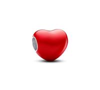 Pandora Moments Dije de plata de ley con diseño de corazón con esmalte rojo que cambia de color