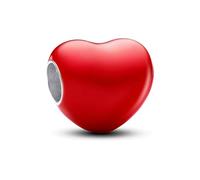 Pandora Moments Dije de plata de ley con diseño de corazón con esmalte rojo que cambia de color