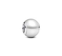Pandora Abalorio Moments 793781C01 Plata de Ley, perla sintética blanca, sin gema, 10,4×10,4×9 mm